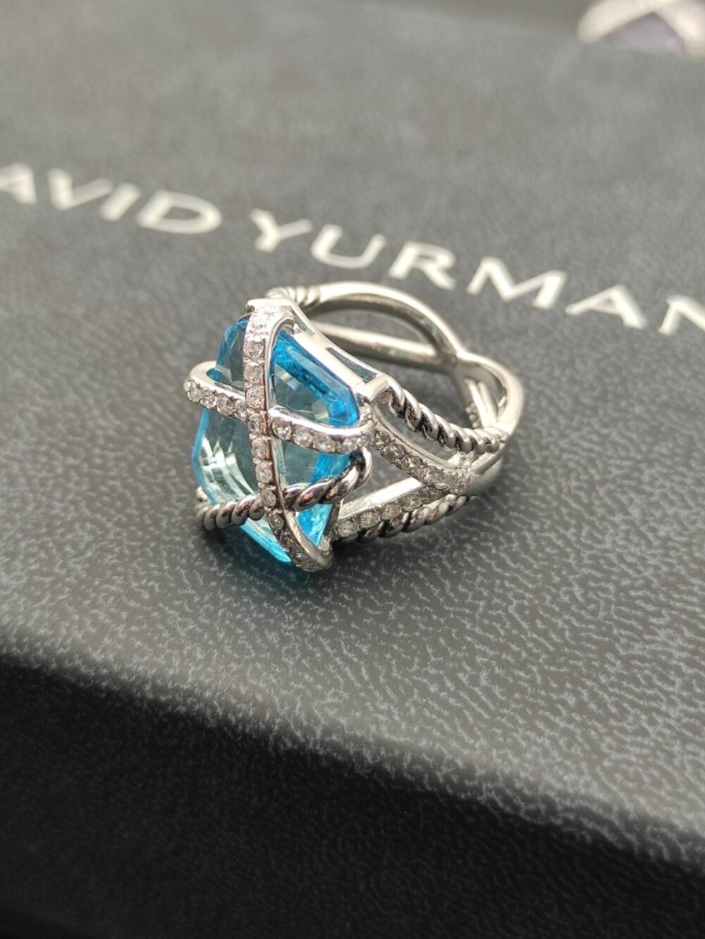 David Yurman 925 Silver Ring with Original Pouch - Picture 5 of 5
